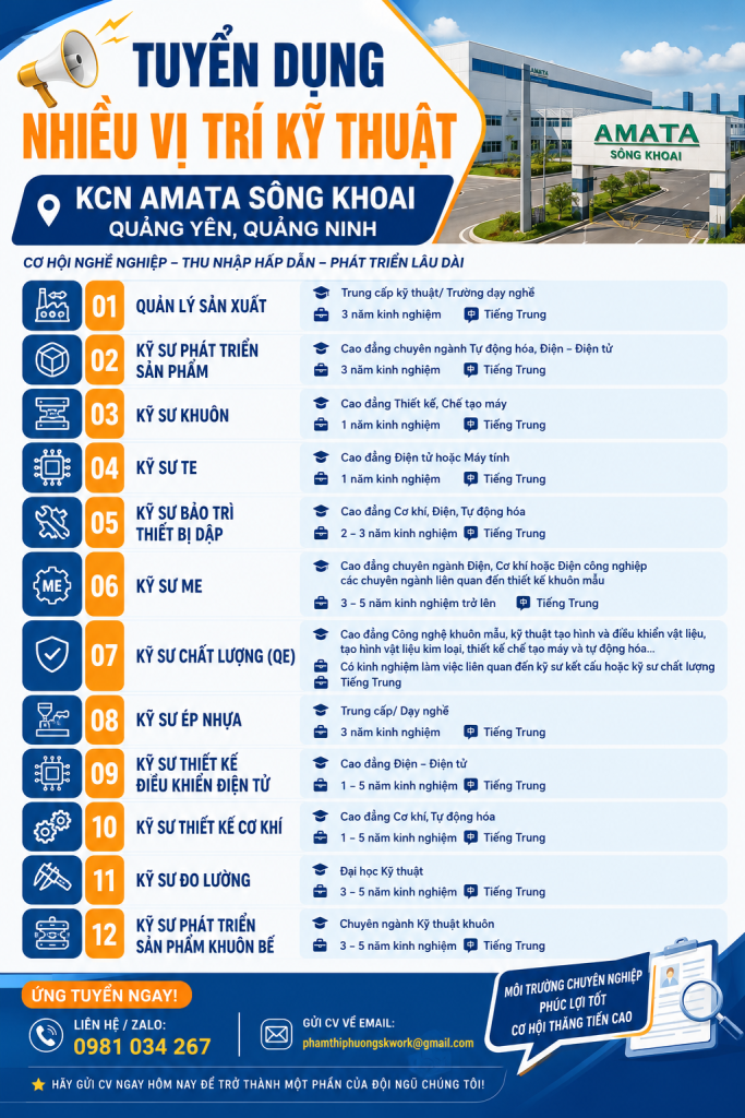 Các Jod dành cho các bạn kỹ thuật KCN Amata Sông Khoai Quảng Yên Quảng Ninh 1 Các Jod dành cho các bạn kỹ thuật KCN Amata Sông Khoai Quảng Yên Quảng Ninh